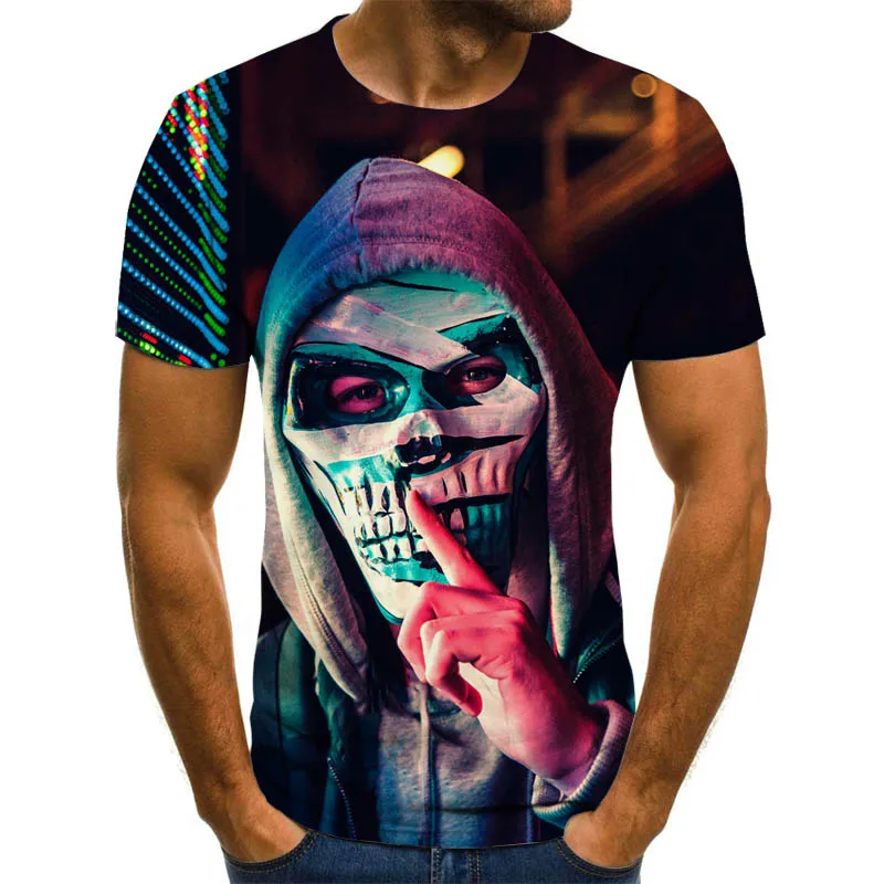 

2020 Summer New Men's Short-sleeved 3dt Shirt 3d Printed Beautifully Patterned Themed Style Men's T-shirt Harajuku Short Sleeve