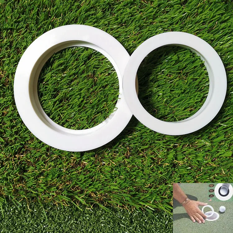 Уплотненный пластиковый диаметр гольф положить зеленое отверстие чашки кольцо наружное средство для обучения гольфу инструмент