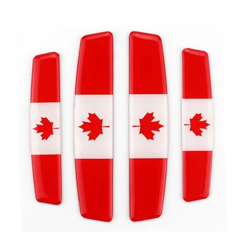 

4pcs Canada Flag Protective Car Side Door Stickers Glue Guard Strip Anti-collision Buffer Car Accessories for Dodge for Toyota