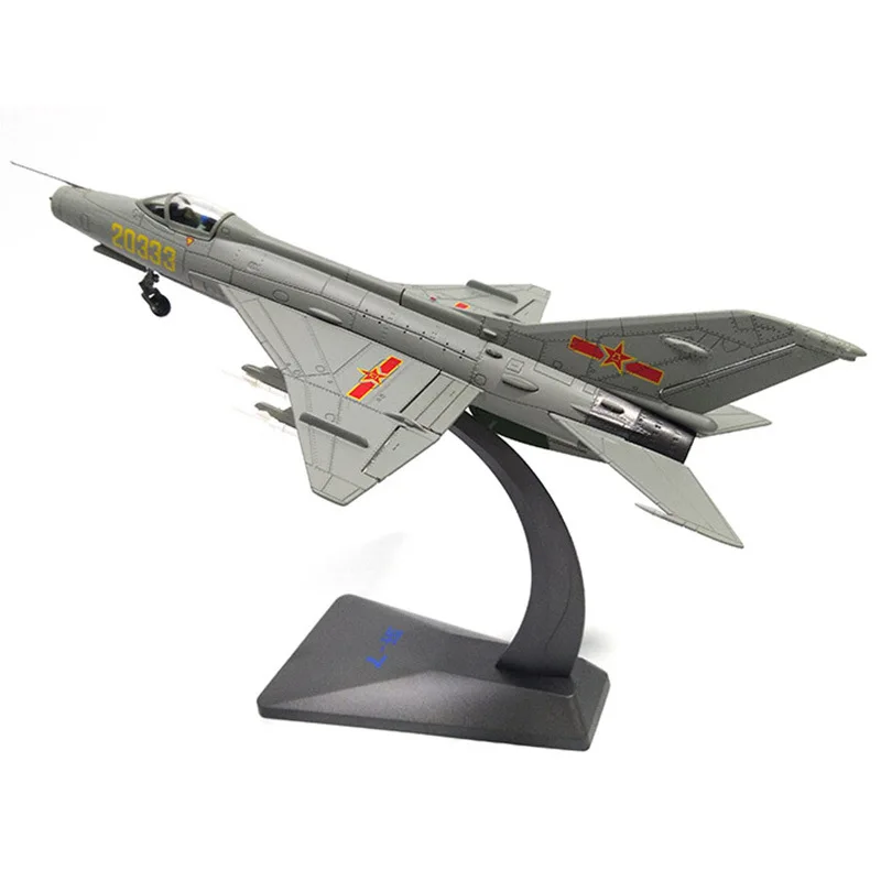 J-7 1/48 масштаб сплава Истребитель воздушная почта Китая(China Air Force J-5 J-6 J-7 самолета J5 J6 J7 детские игрушки для детей, подарок для коллекции - Цвет: J-7