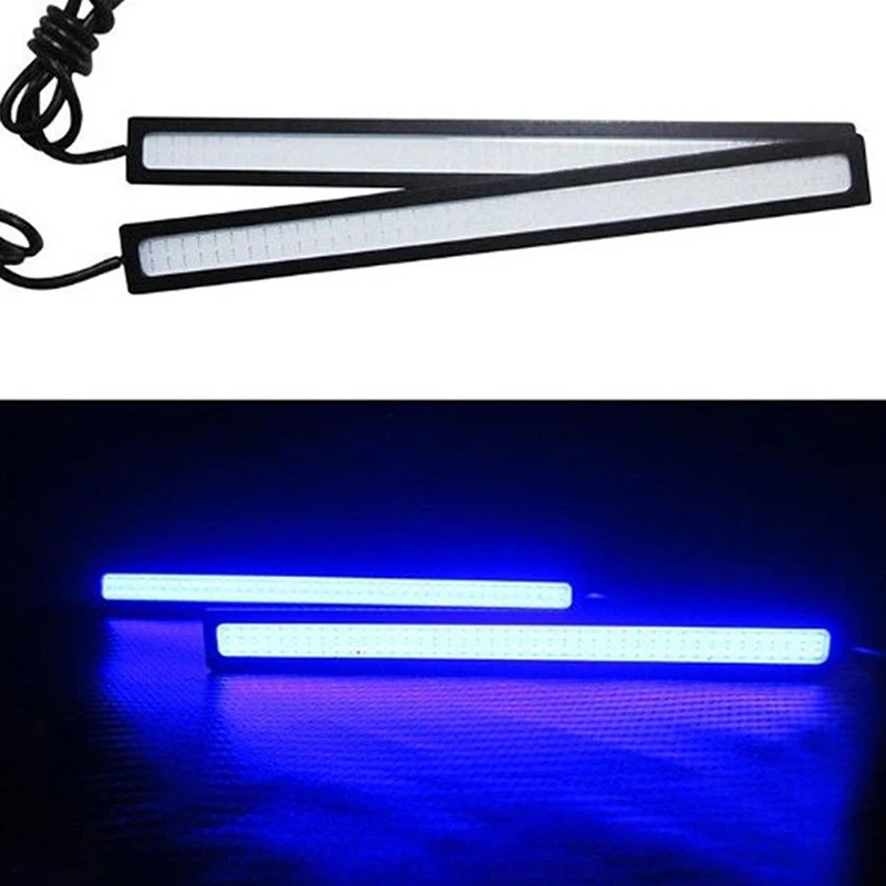 1PC Waterproof DC 12V 17cm Blue Super Bright LED Car COB Lights DRL Fog Driving Running Lamp High Quality