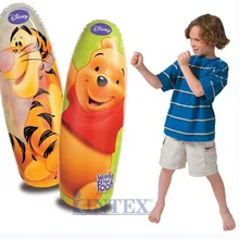 Оригинальные INTEX Мультфильм Неваляшка детские надувные игрушки боксерский мешок 44675 дно 3D Обучающие