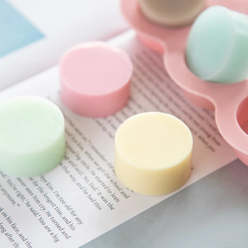 9 Cavities Cylindrical Mold Handmade Soap Silicone Mold DIY Cake Chocolate Silicone Liquid Crafts Cake Making Tools