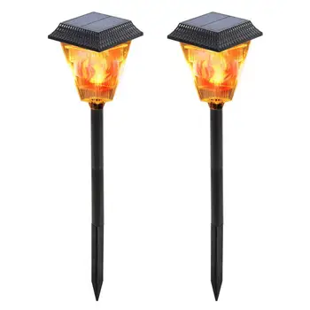 

SOLLED LED Garden Solar Path Way Light Flame Fire Effect Waterproof No Wiring Lamp