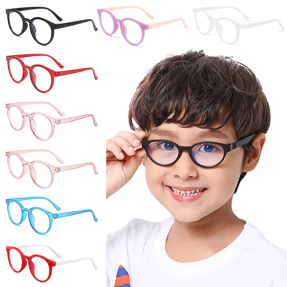 Kids Anti-blue Light Glasses Children Boys Girls Round Ultra Light Frame Glasses Computer Protection Anti-fatigue Eyeglasses anti blue light glasses