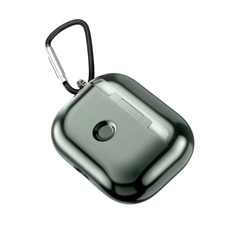 Защитный чехол с крючком для Airpods Pro 3 однотонный портативный из ТПУ защитой от