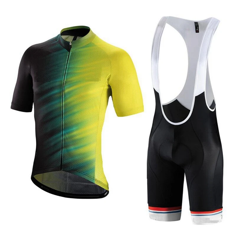 BLACK CYCLING COLLECTION REFLECT SHORT SLEEVE JERSEY SUIT bib shorts MTB set SL RBX ropa ciclismo hombre TEAM CYCLE JERSEY - Цвет: 8