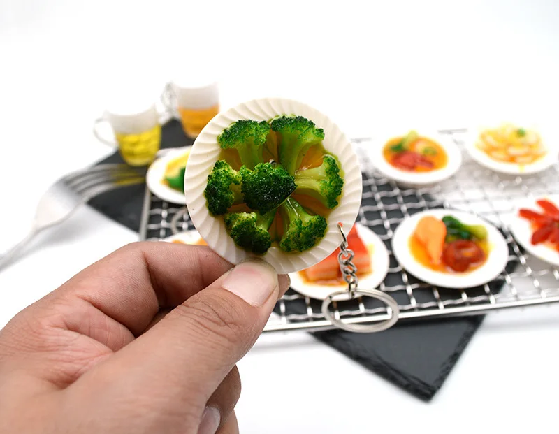 Горячая Рекламная ПВХ ложная кукольная посуда брелок игрушечная Конфета подвеска креативная имитация продуктов Модель магниты на холодильник