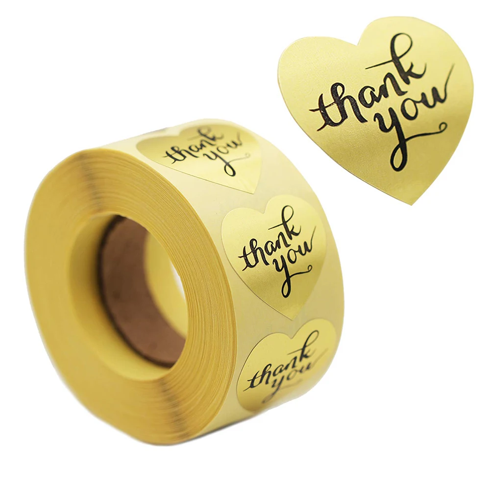 心形金色贴纸-1