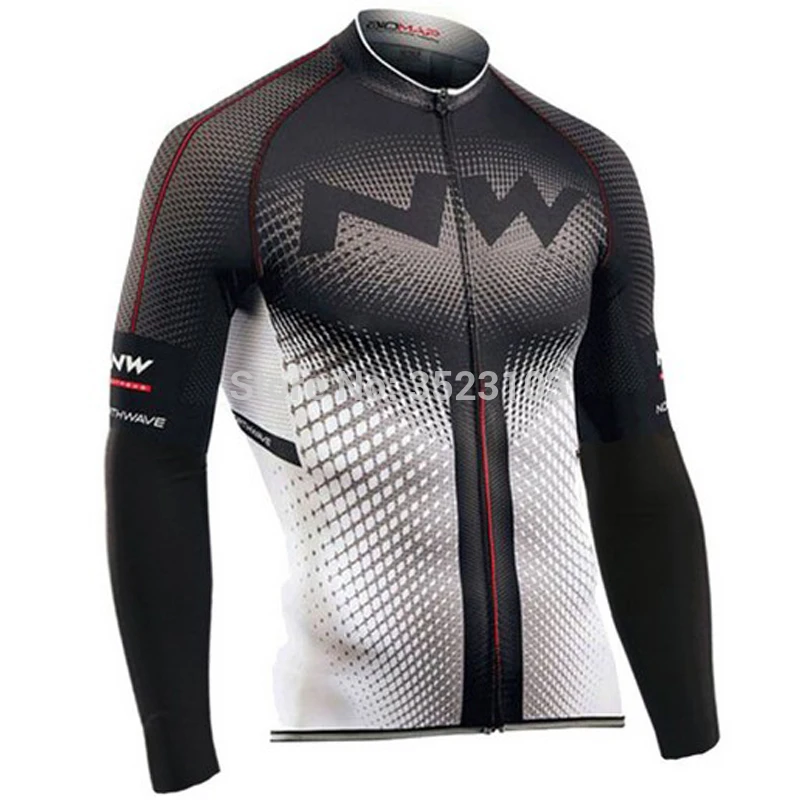 01 NW Long Sleeve Pro Cycling Jerseys Men MTB Bike Clothes Bicycle Cycling Clothing Maillot Ropa Ciclismo Cycling Sportwear - Color: 01