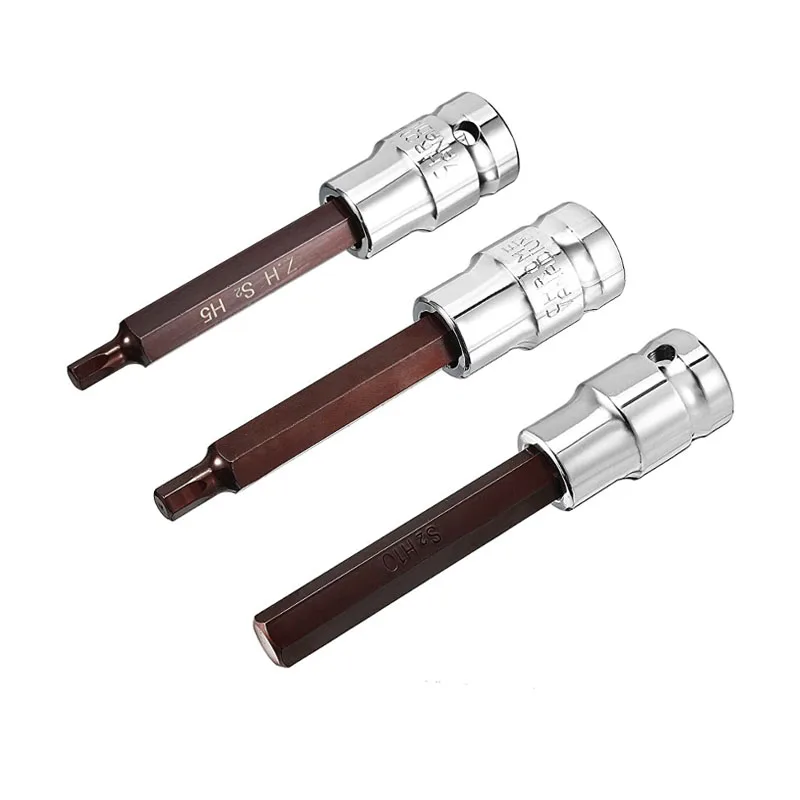 1/2 &quotПривод x 4 мм 5 6 7 8 10 12 14 шестигранное гнездо стандартная Метрическая S2 и Cr V