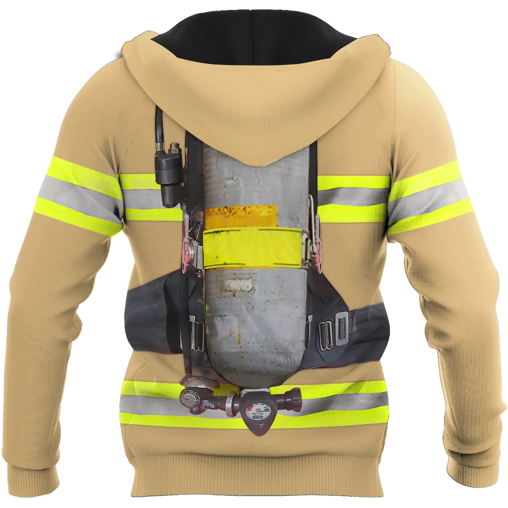 Customize Name Brave Firefighter 3D Printed Men Autumn Hoodie Unisex Hooded sweatshirt Streetwear Casual zipper hoodies DK418
