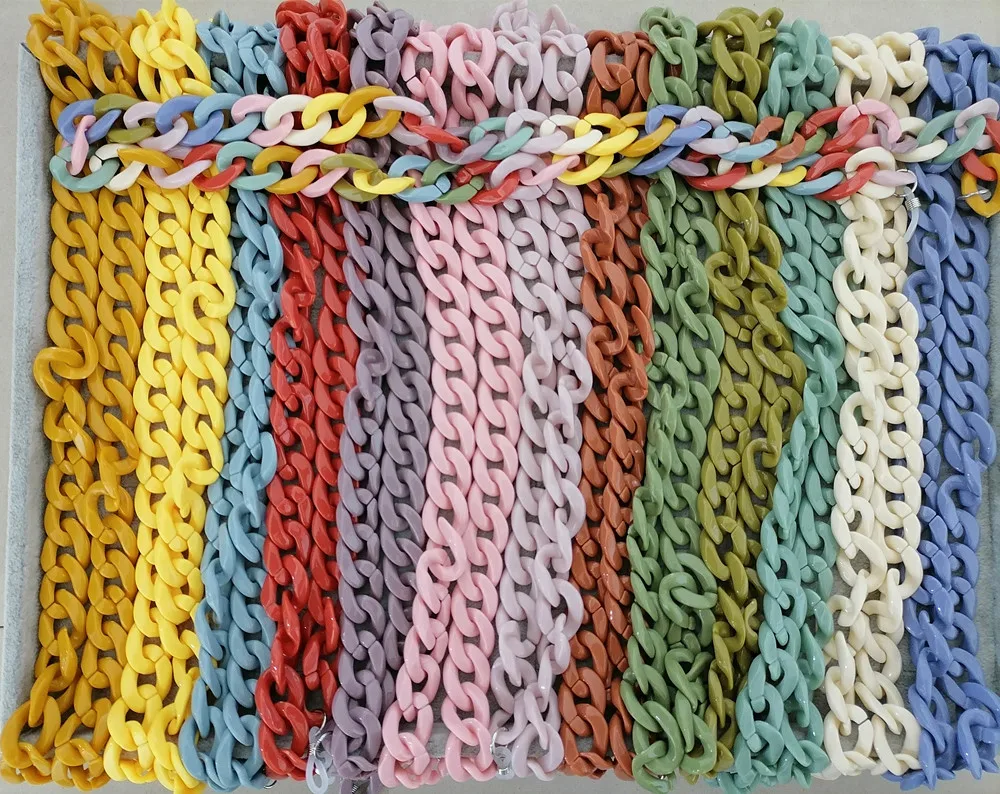 New Fashion Acrylic Glasses Chains Holder Cord Reading Sunglasses Chain Women Largands Eyeglasses Hanging Neck Chain Strap Rope