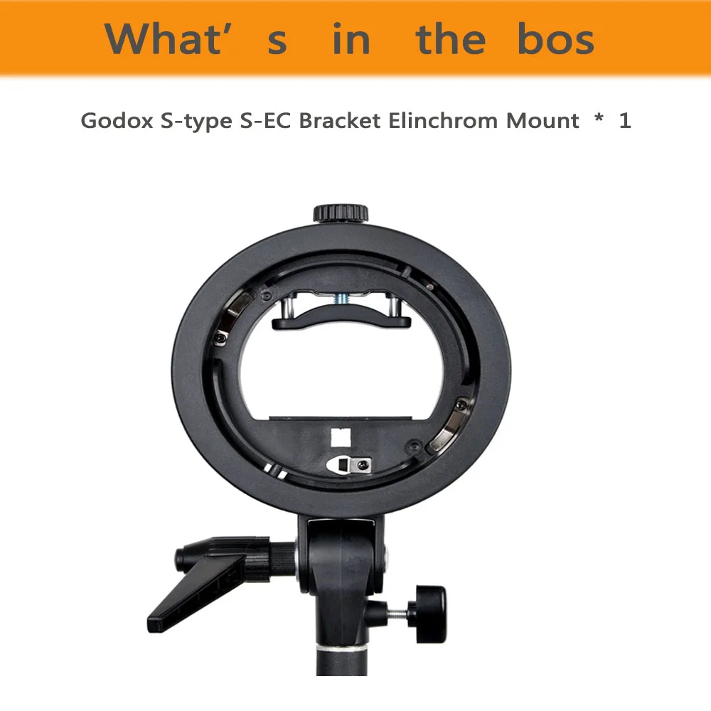 Godox S-type S-EC Durable plastics Speedlite Bracket Elinchrom Mount Holder for Flash Snoot Softbox Honeycomb | Электроника