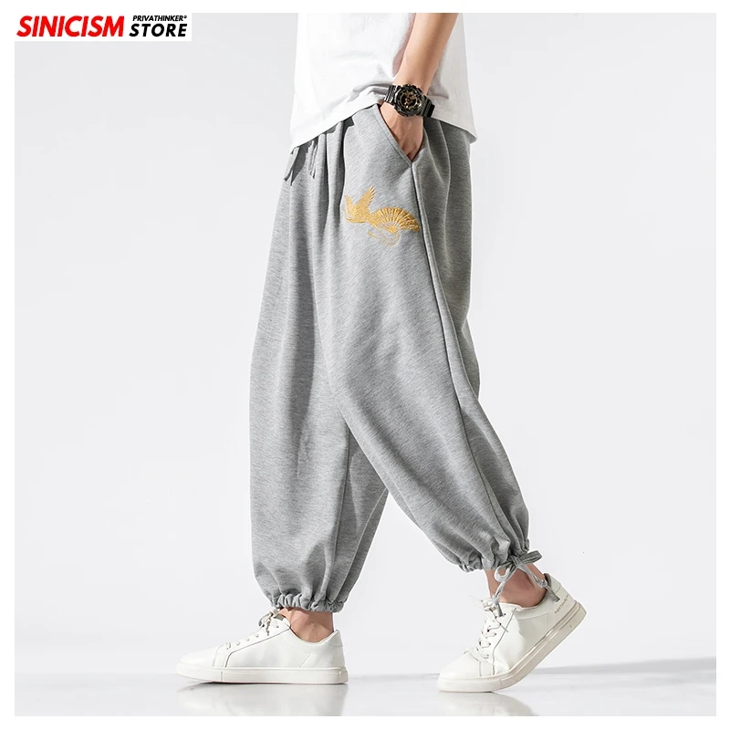 Sinicism Store Men Breathable Summer Harem Pants Mens 2020 Vintage Embroidery Trousers Male Plus Size Chinese Style 5XL | Мужская одежда