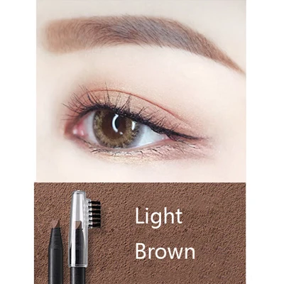 light brown 7 цветов карандаш для бровей Водонепроницаемая ручка для микроблейдинга длинный корректор для бровей легко носить тени для бровей краситель Макияж инструмент - Цвет: light brown