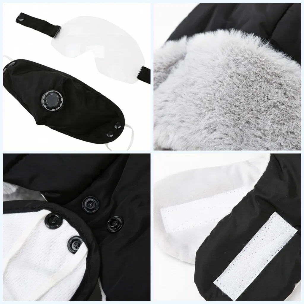 Vintage Aviator Hat and Goggles Costume Accessories Ear Flaps Warm Waterproof Trapper Hat for Men Women