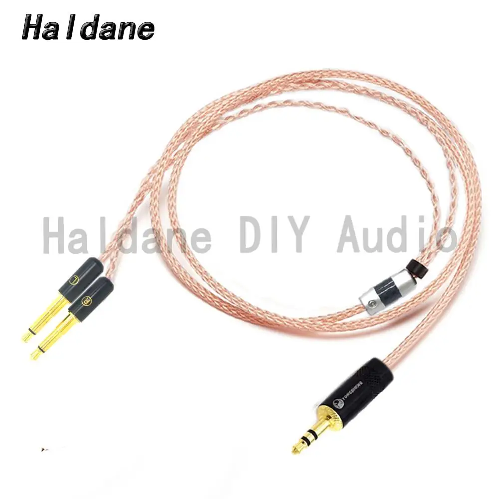 Haldane HIFI Single Crystal Copper Headphone Upgrade Cable for Meze 99 Classics Focal Elear D600 D7200 Extended version 2x3 5mm