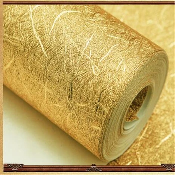 

WELLYU gold foil silver foil wall embossed brushed roof ceiling trough ceiling porch KTV club gold wallpaper papel de parede