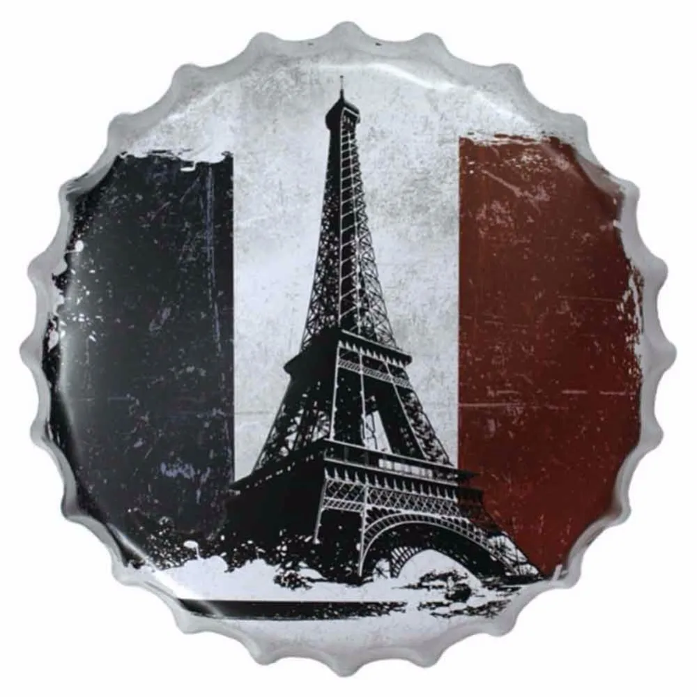 P2018 Creative Big Bar Beer Caps Hanging Ornaments Tinplate Cafe Shop Wall Decor 40 CM In Diameter Style Retro Strap PGM