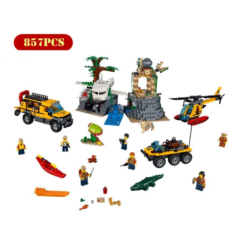 

60161 02061 857pcs Jungle Exploration Site Figure Model Building Toys Compatible With legoinglys City Blocks Bricks For Children