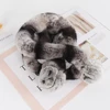 New Style Women Winter Knitted Real Rex Rabbit Fur Scarf Natural Warm Rex Rabbit Fur Scarves Lady Quality 100% Real Fur Muffler 2