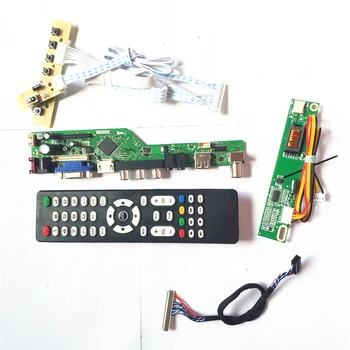 

For N141X7-L04/L05 VGA HDMI AV USB RF Remote+Inverter+keyboard 1CCFL 30Pin LVDS T.V56 controller board LCD display panel DIY kit