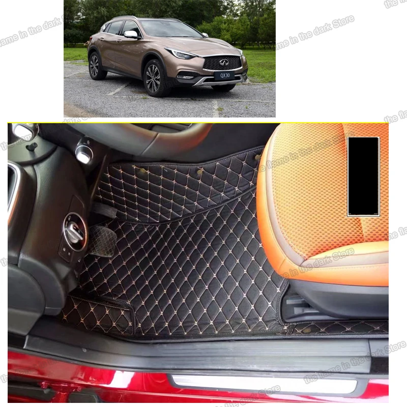 Кожаные автомобильные коврики lsrtw2017 для infiniti qx30 2016 2017 2018 2019 2020 аксессуары коврик