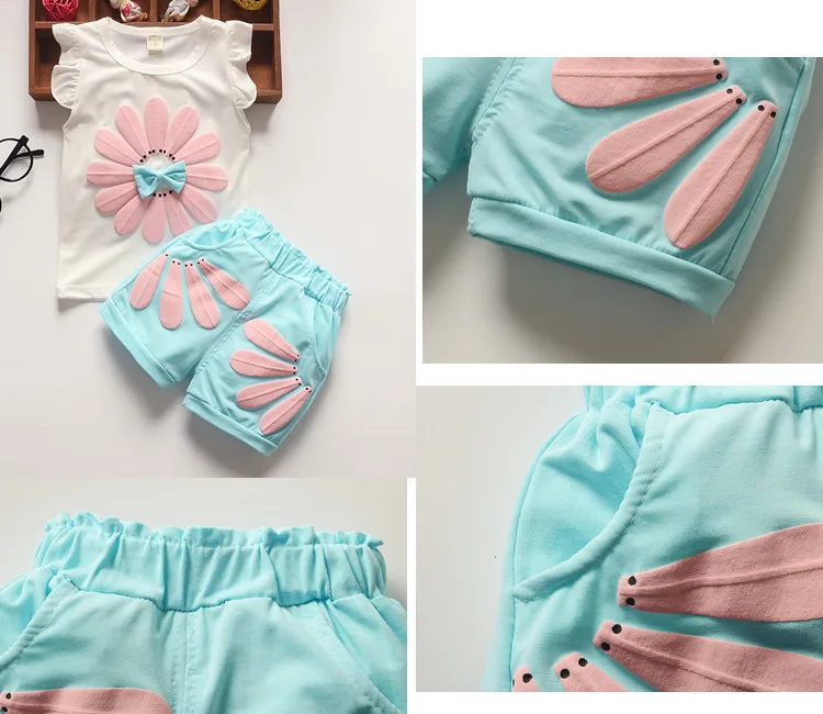Комплект одежды для маленьких девочек, летние модные топы для новорожденных, жилет+ платье-пачка комплект одежды из 2 предметов праздничный костюм для маленьких девочек, комплекты