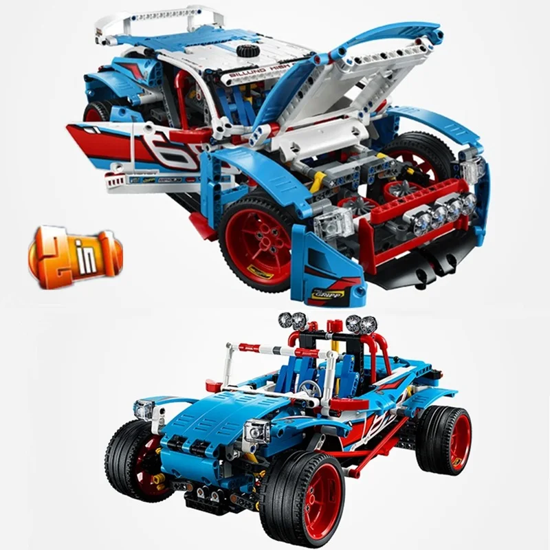 Technic Series 2в1 городской ралли гоночный спортивный автомобиль изменить модель строительные блоки комплект игрушки для детей Образование Рождественский подарок