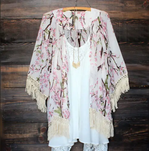 NEW-Fashion-Women-Boho-Floral-Lace-Beach-Swimwear-Kaftan-Cardigan-Cover-Up-Dress