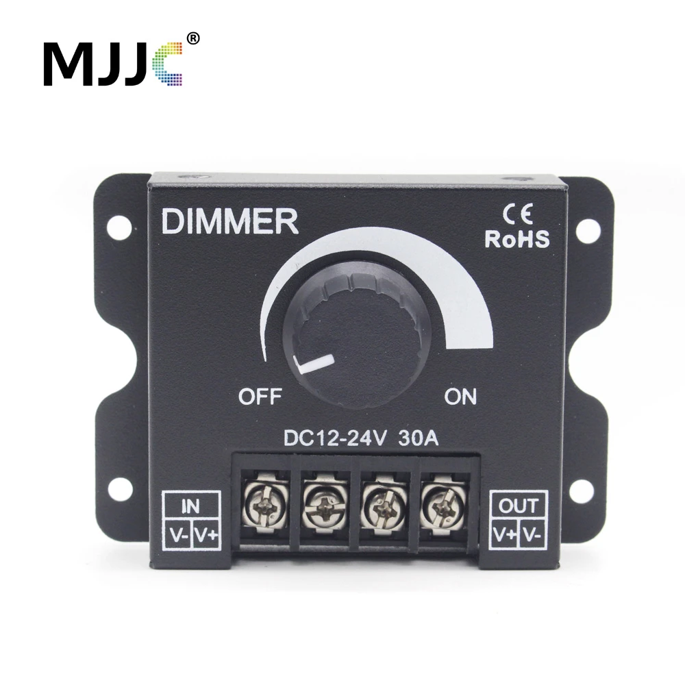 Led Dimmer 12v 24v Dc 30a 360w Rotating Controller Adjustable Brightness Single Color Led Strip Light Dimmer Switch - Dimmers - AliExpress