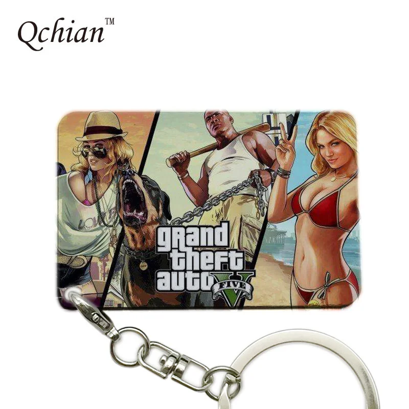 Grand Theft Auto GTA5 изысканные фотографии декоративный подвесной рюкзак для ключей
