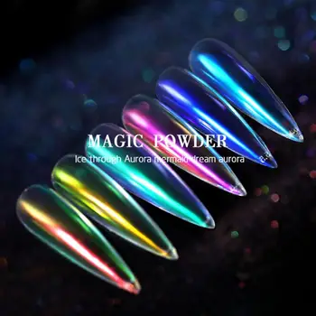 

Ice Through Nude Pink Aurora Pink Celebrity Nail Glitter Powder Mermaid Mirror Flour Magic Mirror Powder Nail Shine Powder TSLM1