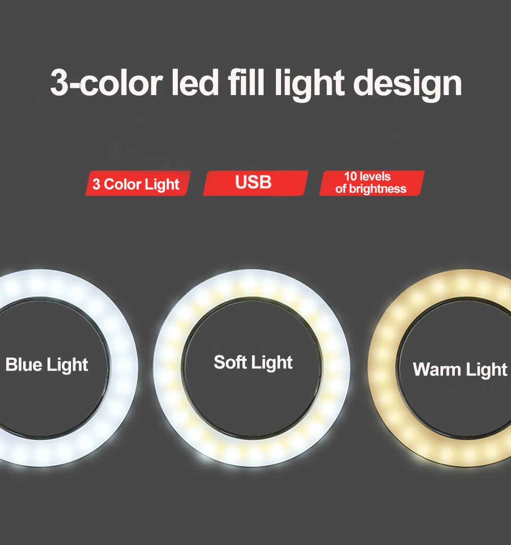Lupa de mesa com luz 10x, ampliador