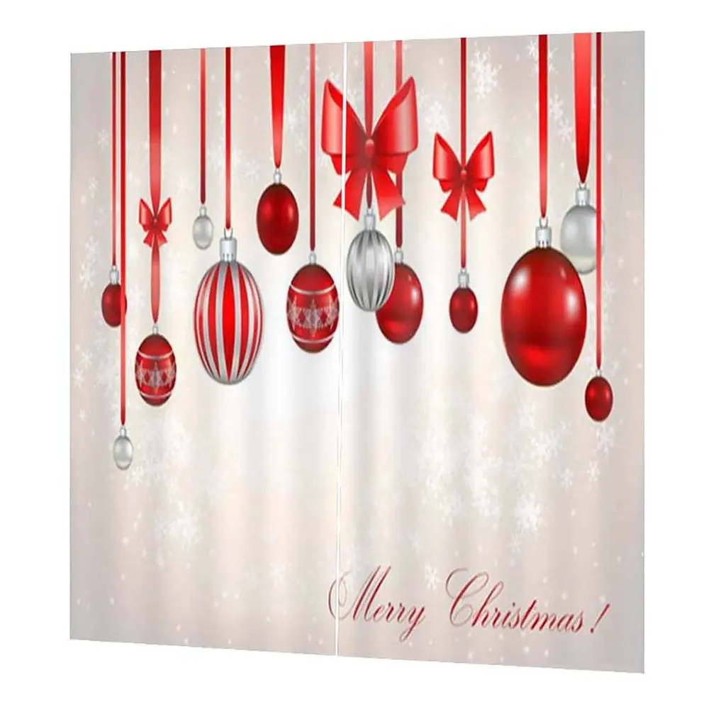 Christmas Decoration Full Blackout Hook Print Curtain Bedroom Decorative Butterfly Wind Chimes Snowflake | Дом и сад
