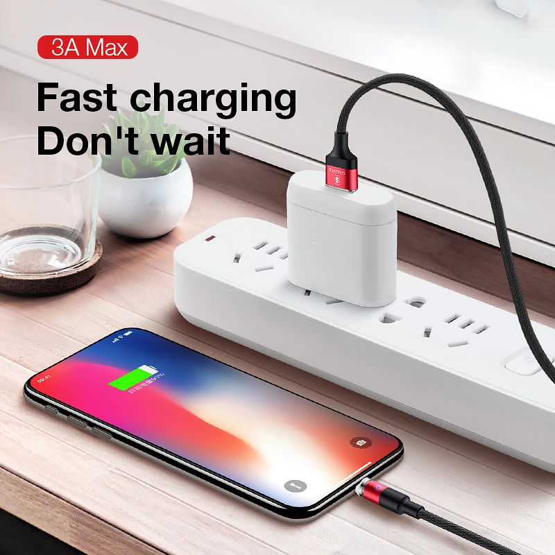 Магнитный usb-кабель SANLEPUS type-C для iPhone, кабель для быстрой зарядки, кабель Micro usb C для xiaomi redmi note 7 pro