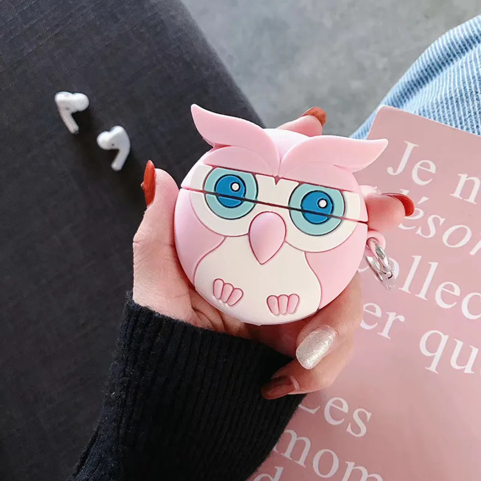 3D чехол для наушников для Airpods Pro Чехол Силиконовый Медведь Кролик свинья собака Мультяшные наушники/Earpods чехол для Apple Air pods Pro 3 Чехол