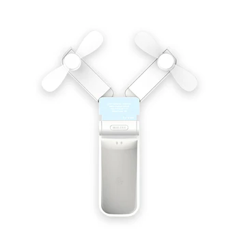 

Hand Held Folding Rechargeable USB Travel ABS Cooling Mini Fan Home Battery Operated Dual Heads Portable Gift Electric Pocket