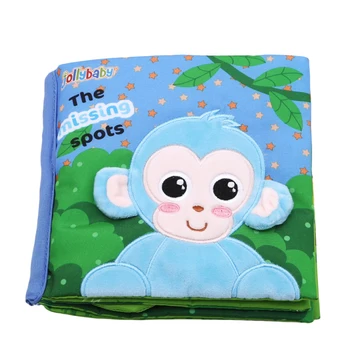 

Baby Rattle Learning Education Animal Embroidery Soft Cloth Book Animals Fabric Book Baby Infant Early Education Cloth Books