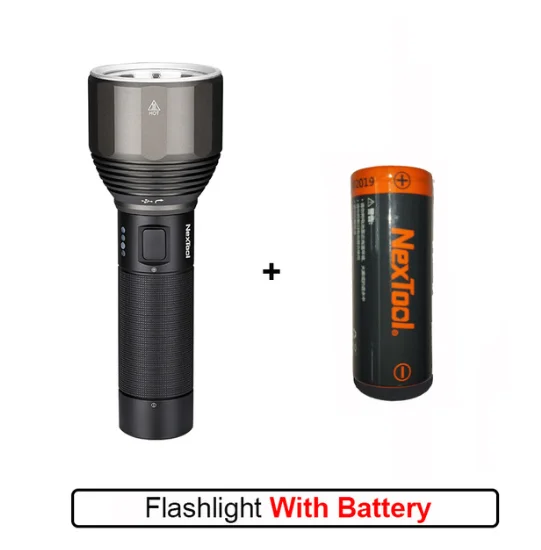 witht battery XIAOMI Youpin NexTool перезаряжаемый светильник-вспышка 2000лм 380 м 5 режимов IPX7 водонепроницаемый светодиодный светильник тип-c фонарь для кемпинга - Испускаемый цвет: witht battery