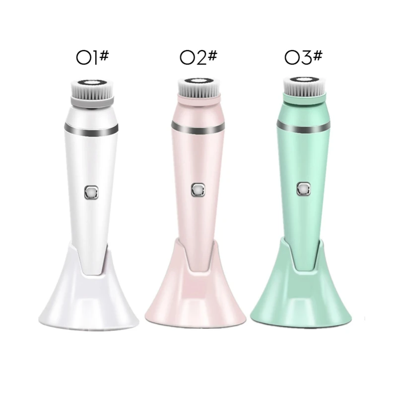 

Electric Waterproof Facial Wash Brush Rechargeable Spin Face Brush Set With 4 Heads Deep Cleansing Beauty Skin Care Device