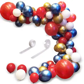 

86pcs Red Blue Gold White Latex Balloon Set Wedding Arch Birthday Anniversary Boys Favor Theme Party Decor Supplies