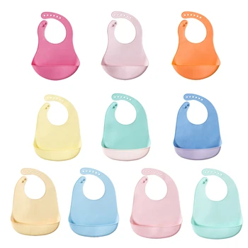 

Children's Cartoon silicone Bibs Silica Gel Saliva Bag Baby Saliva Water-proof Bibs