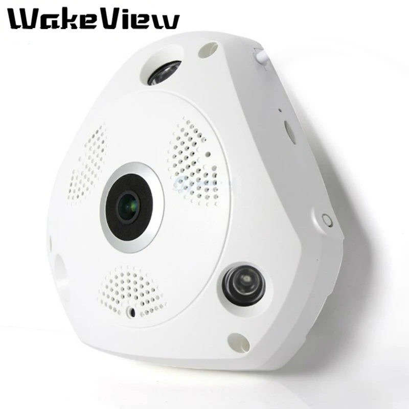

WakeView 4Megapixel wifi indoor panoramic fisheye 360 degree IP Camera app view remote control two way audio local alarm home
