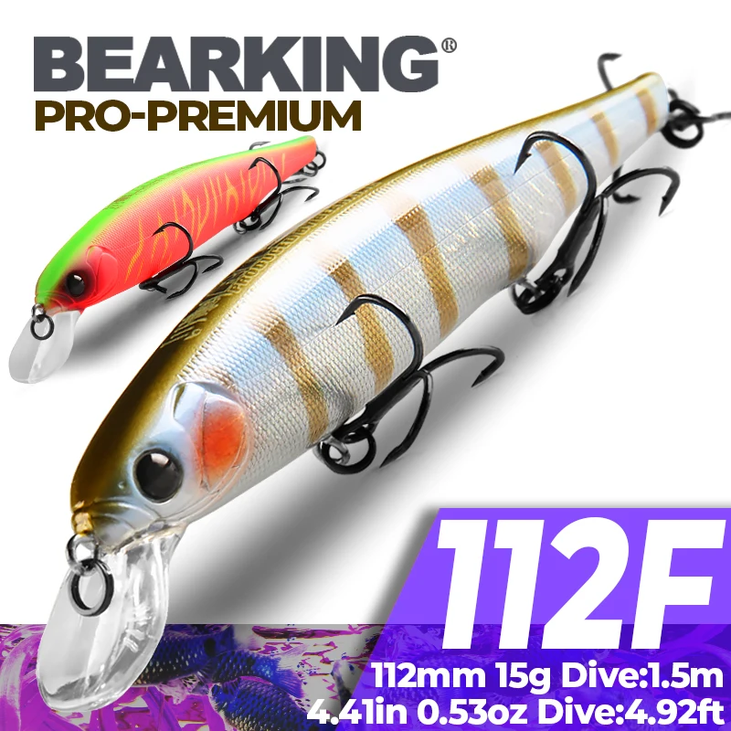 2018 hot Bearking perfect action 12different colors fishing lures 112mm/15g sp minnow 12 different colorful color free shipping | Спорт и
