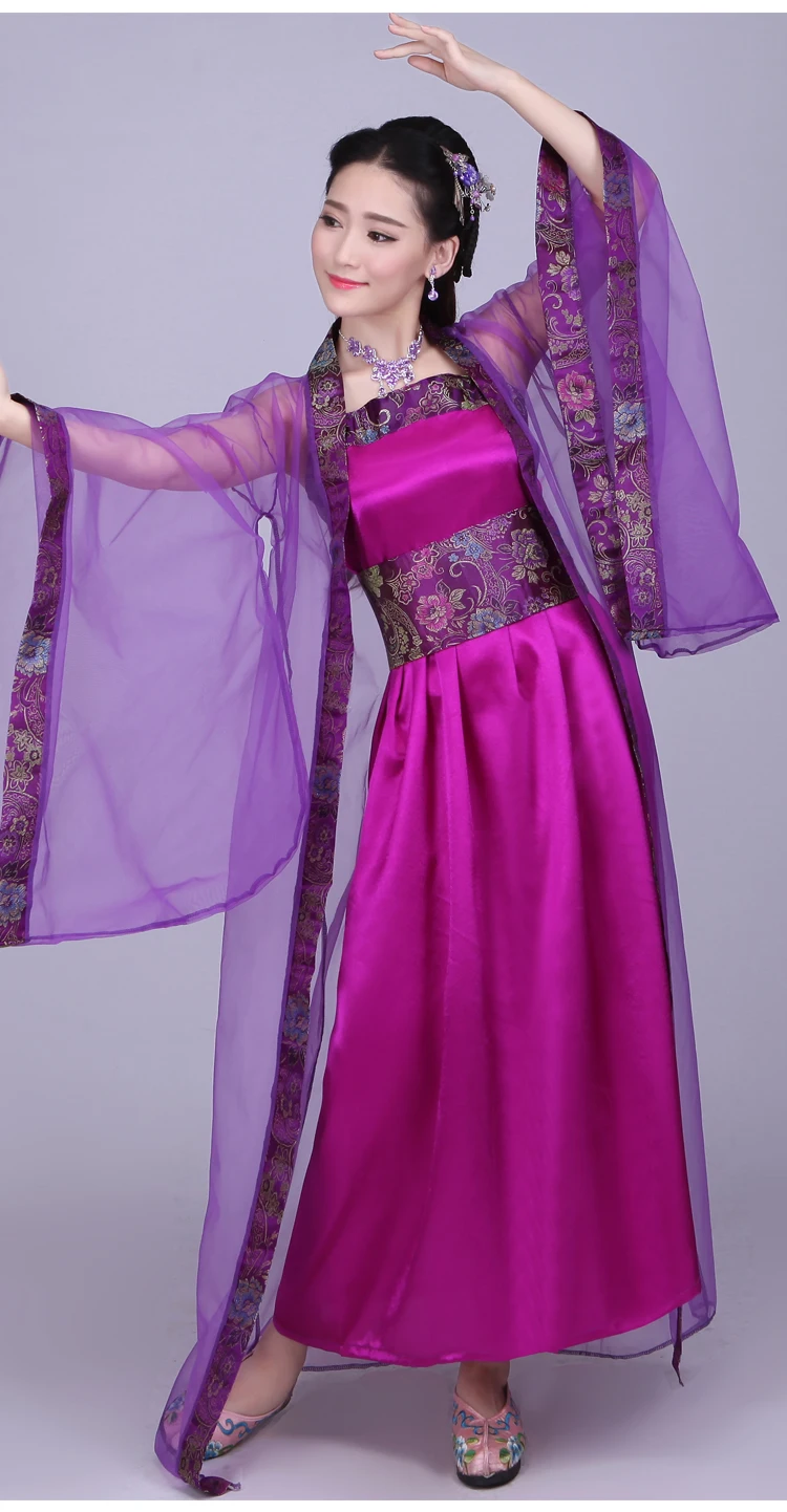 12 цветов, женское ретро платье Hanfu, традиционное китайское древнее классическое платье для танцев, элегантный Сказочный праздничный костюм для фотосъемки