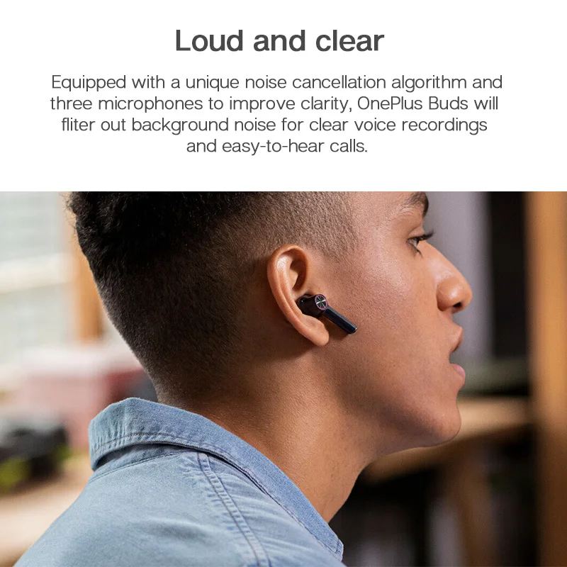 Global Version OnePlus Buds TWS Wireless Bluetooth 5.0 Earphone Environmental Noise Cancellation for Oneplus 7 Pro 7t 8 Pro Nord