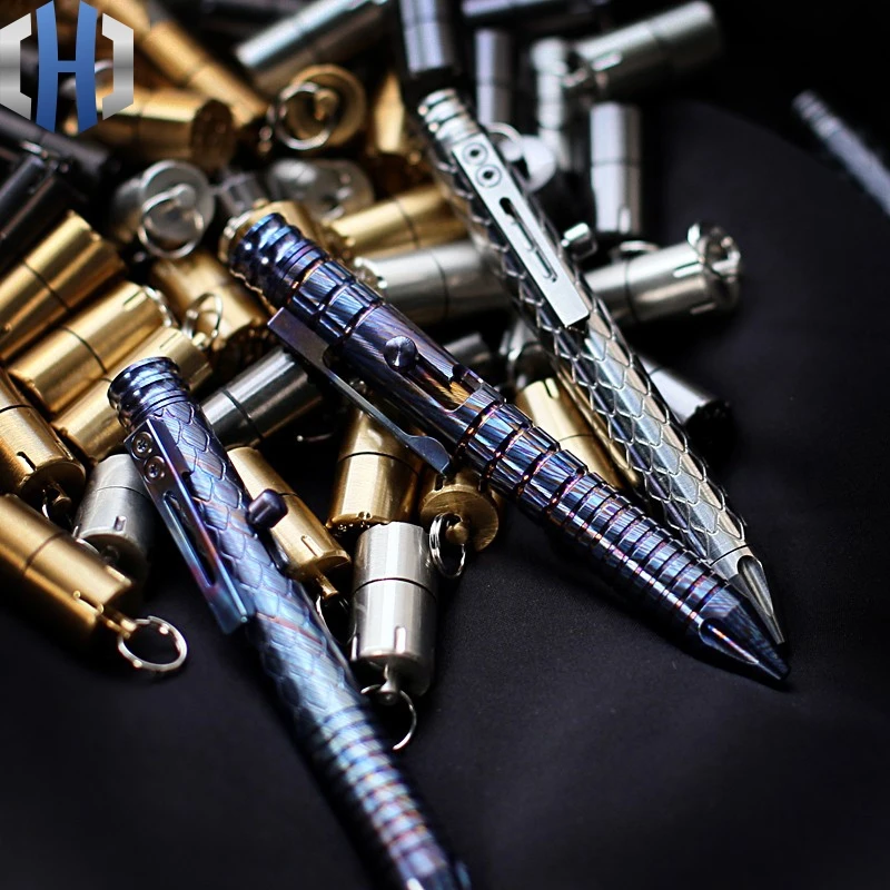 Dragon Scale Titanium Alloy Tactical Pen Gyro Self Defense Pen EDC