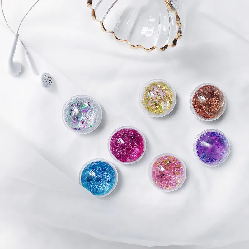 

socket Colorful Liquid Glitter Phone Holder Stand For iphone X 8 8 plus Grip Mount Stand